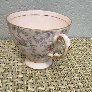 Floral Teacup with Gold Trim